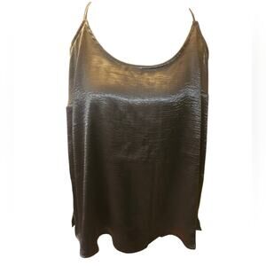 NWT Metallic Gold Cami Tank Top Sleeveless Blouse Women's Large Tall Old Navy